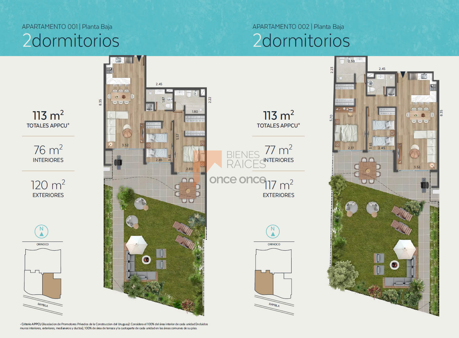 Cordelia, Unidades de 1 y 2 d