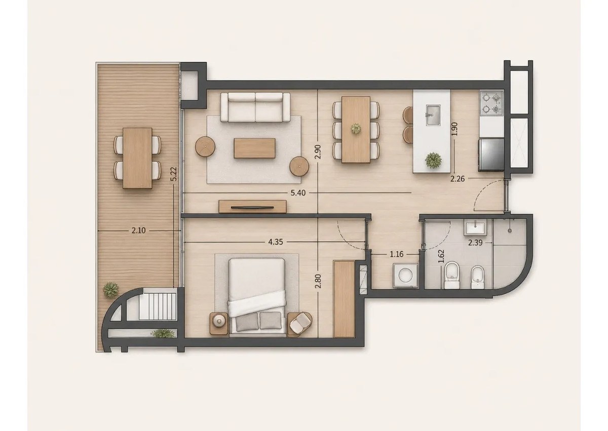Apartamentos 1 Dormitorio Rotunda Al Lago  Desde Usd 138.500