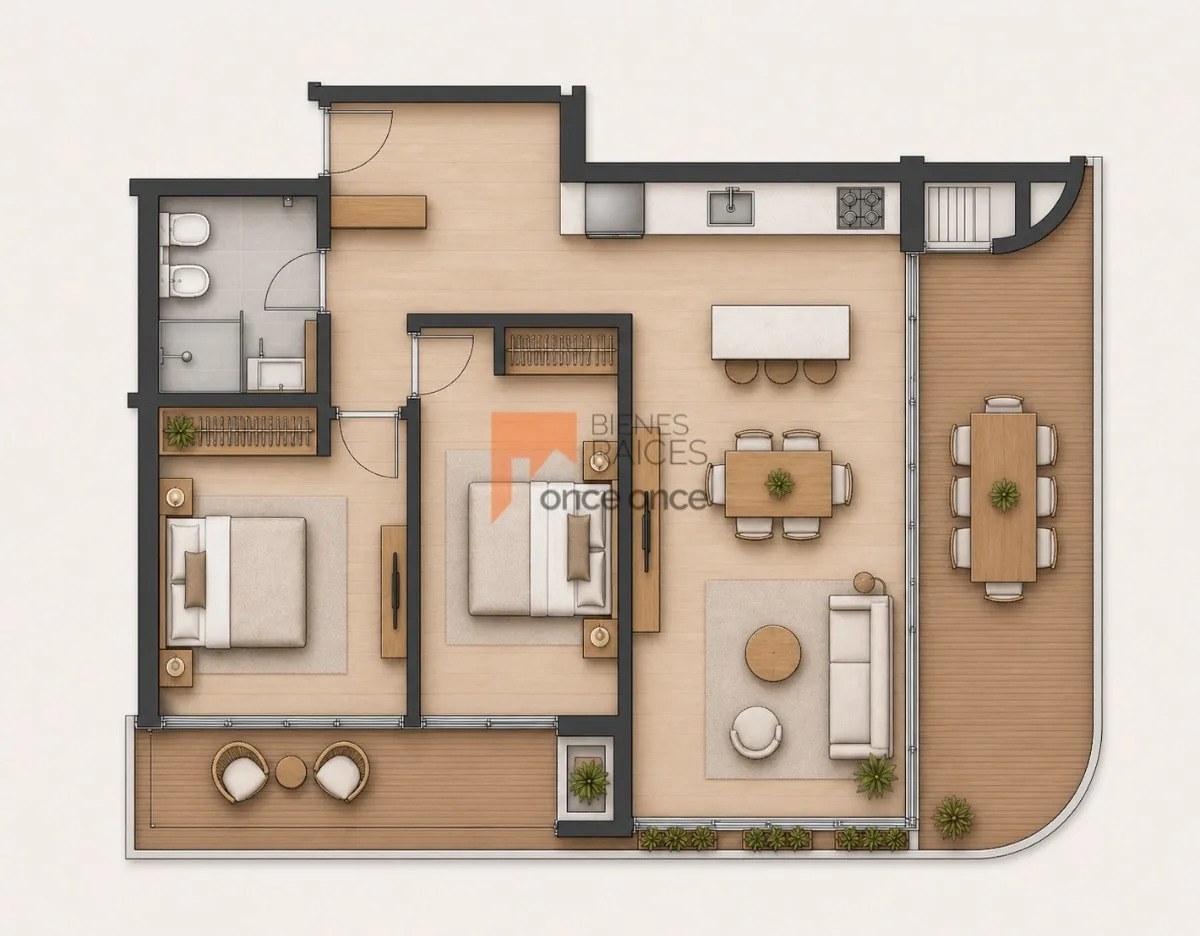 Apartamento 2 Dormitorios En Rotunda Al Lago  Desde Usd 181.800