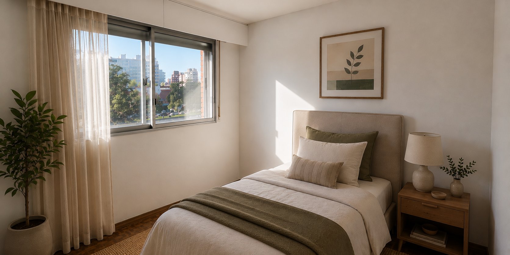 Apartamento en Alquiler 1 Dormitorio, Balcón, Garaje – VIlla Biarritz – Punta Carretas