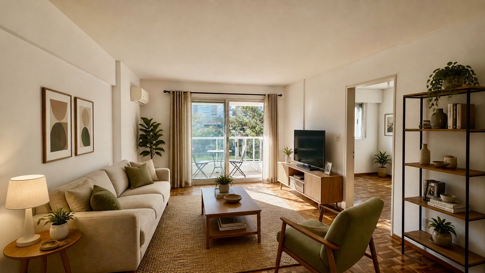 Apartamento en Alquiler 1 Dormitorio, Balcón, Garaje – VIlla Biarritz – Punta Carretas