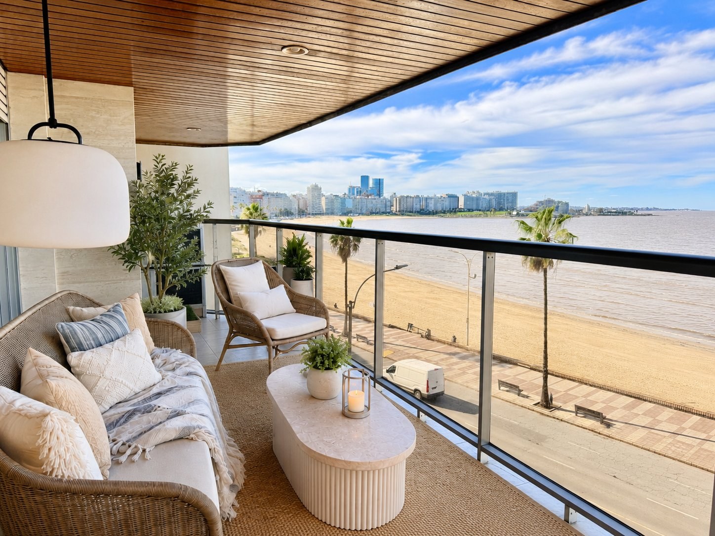 Exclusiva Planta en Rambla de Pocitos – 4 Dormitorios + Servicio – Parrillero – Vista Al Mar