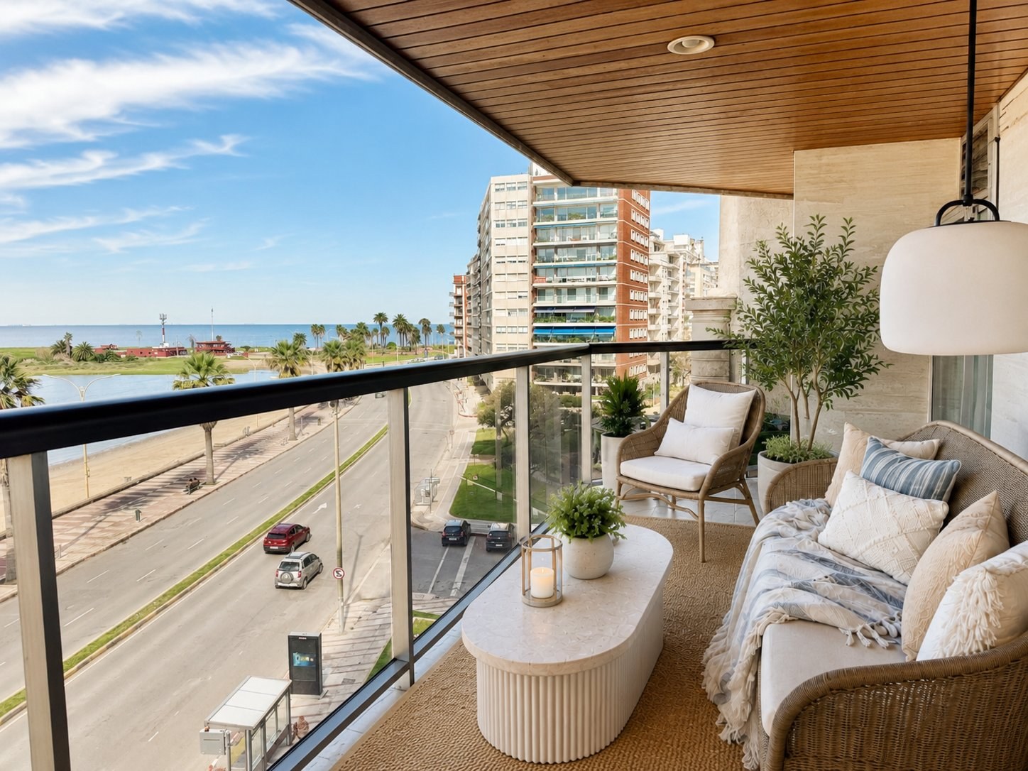 Exclusiva Planta en Rambla de Pocitos – 4 Dormitorios + Servicio – Parrillero – Vista Al Mar